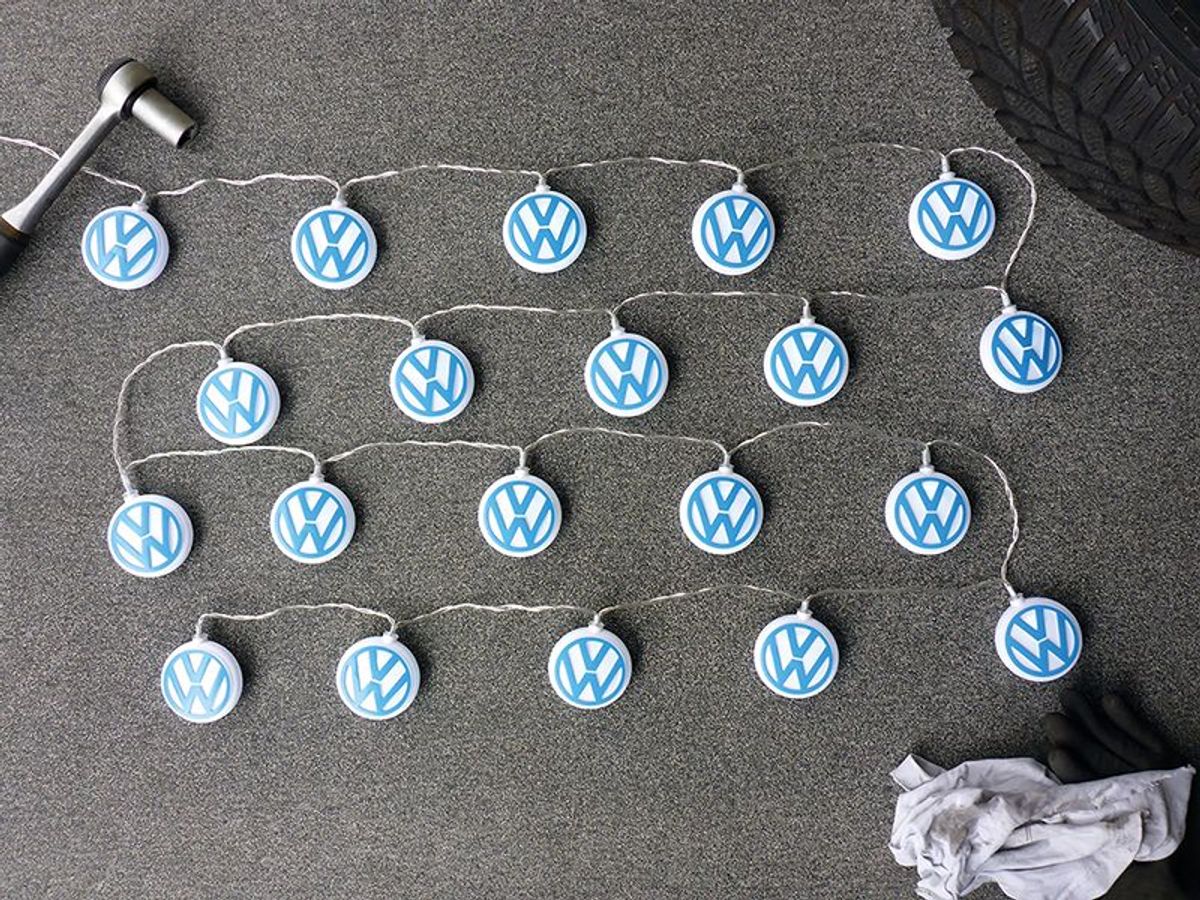 VW Logo 3D lysslynge 3 m, 20 x LED (USB-C)