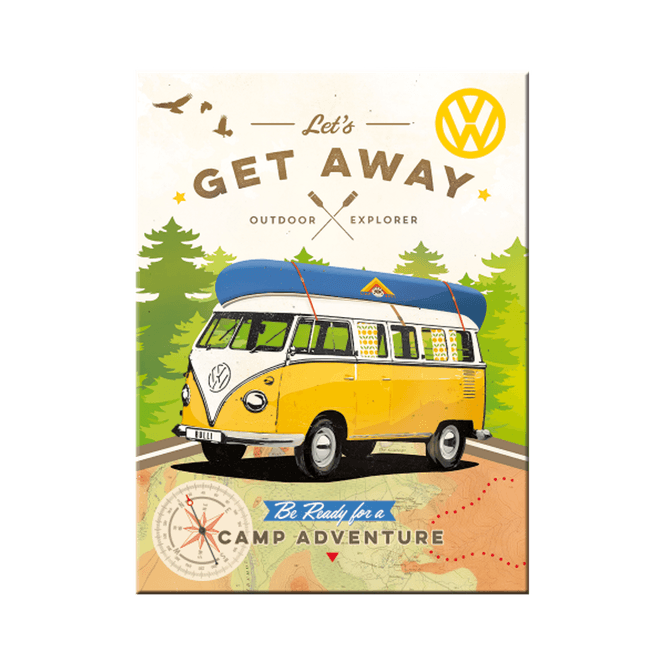 Hovedbilde Volkswagen Bulli Let's Get Away Kjøleskapsmagnet