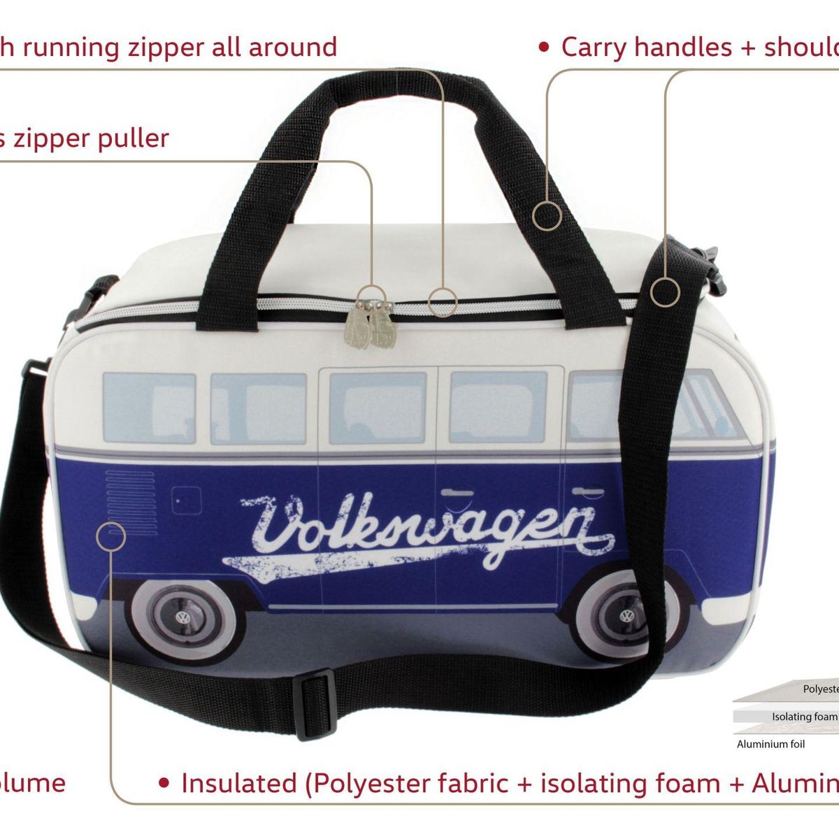 Kjølebag 25l stoff Blå