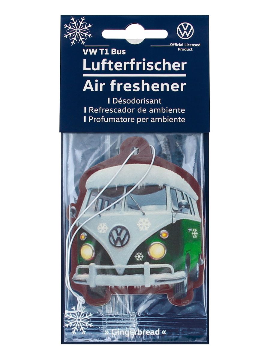 Volkswagen VW T1 Bus Air Freshener - Green/Gingerbread *WINTER EDITION*